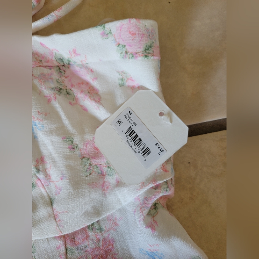 Altar'd State White and Pink Floral Backless Dress - Picture 4 of 4